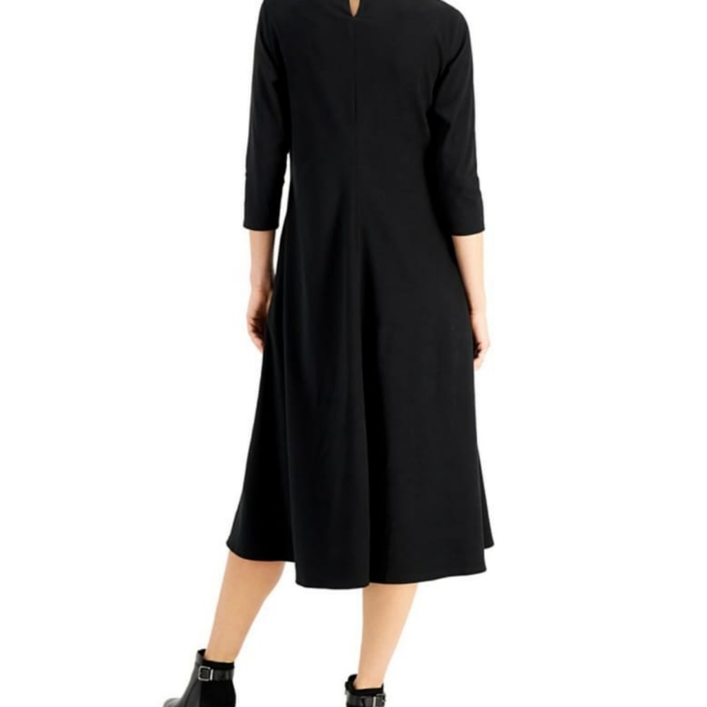 Black a line dress